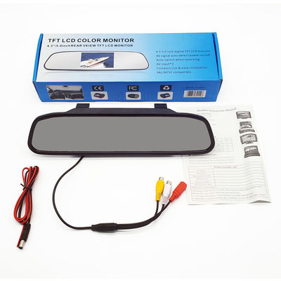 qualità  4.3inch HD 16:9 Dual RCA Video Inputs PAL/NTSC LCD Rear View Mirror fabbrica