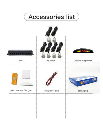 Sensore di parcheggio per auto, rilevamento anteriore e posteriore, assistenza automatica al parcheggio, dispositivo di sicurezza per il parcheggio del veicolo, sensore universale per auto