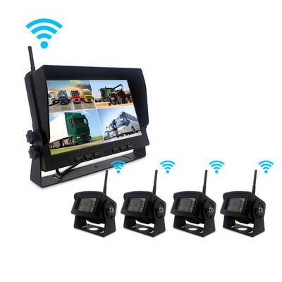 Sistema di telecamere wireless 2.4Ghz, monitor AHD 1080P da 10,1 pollici, telecamera di retromarcia wireless per carrello elevatore, carrello retrattile, trattore e auto, OEM disponibile