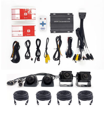 1080P AHD 360° Fotocamera panoramica inversa Sistema di visualizzazione a volo d'uccello, registrazione DVR auto impermeabile, assistenza al parcheggio per camion Hyundai, autobus e camper