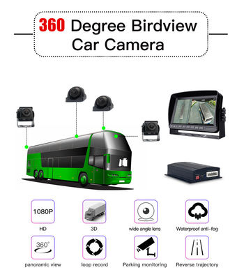 1080P AHD 360° Fotocamera panoramica inversa Sistema di visualizzazione a volo d'uccello, registrazione DVR auto impermeabile, assistenza al parcheggio per camion Hyundai, autobus e camper