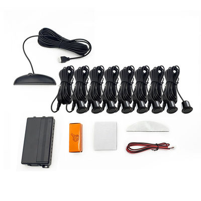 Kit di sensori inversibili per auto a 8 punti con display a LED Sistema di assistenza al parcheggio Sensore di riserva ad alta sensibilità per la protezione della guida sicura del veicolo