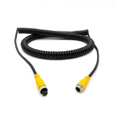 Cavo a spirale in PU resistente da 8M per rimorchi con 4 pin per telecamere per camion e veicoli commerciali