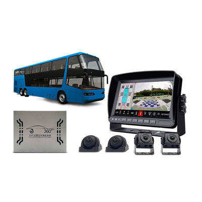 Heavy-Duty Bus 360° Panoramic Camera System with 3D Bird View, HD Wide-Angle Cameras for Blind Spot Elimination and Safe Parking