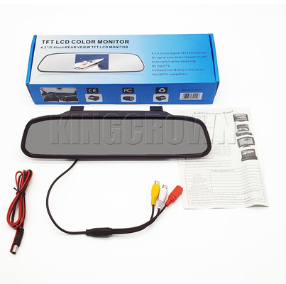 Specchietti retrovisori di regolazione automatici del veicolo di luminosità 4,3&quot; schermo LCD con il supporto universale