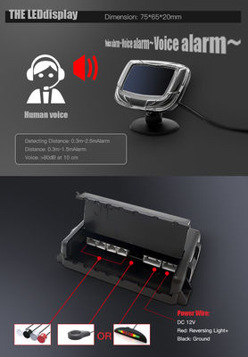 Sensore di parcheggio universale da 16,5 mm 4 Probe LCD Display di distanza Radar di backup inverso auto
