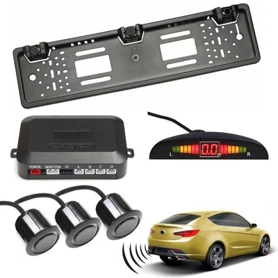 3 Sensori di parcheggio Display a LED Sistema radar di backup inverso dell'auto
