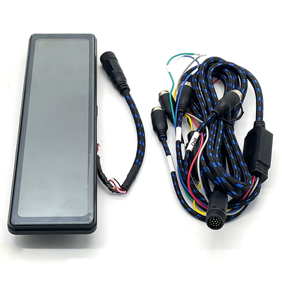 Car Rearview Quad Split Monitor Remote Control 4 Canali 18-PIN Retro Veiw Mirror Per Autobus