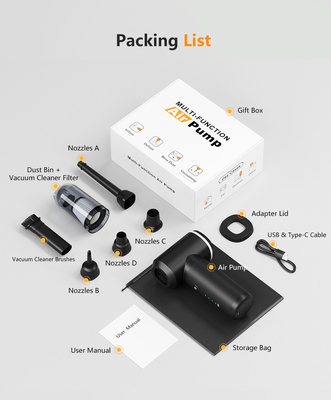 Aspirapolvere per auto portatile da 12 volt con cavo da 16 piedi, kit di accessori per l'interno auto