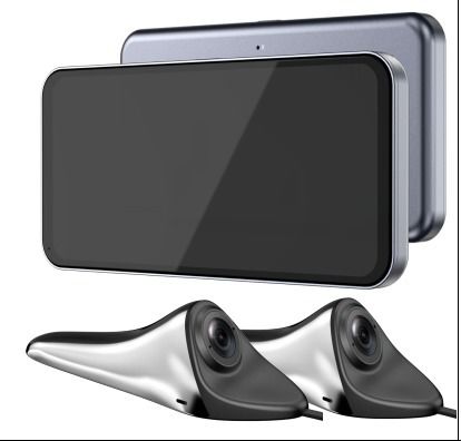 Dash Cam touch screen da 6,25 pollici 1080P AHD, sistema di monitoraggio del veicolo con fotocamera BSD, visione notturna, impermeabile IP68
