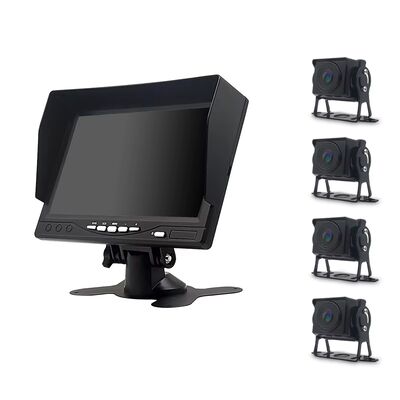 10.1 Inch IPS Touch 4CH Split Screen Car MP5 DVR Recorder Monitor With AHD IR Night Vision Parking Camera for Truck/Trailer/Bus