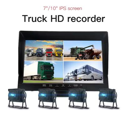 Monitor DVR a 4 canali 1080P HD AHD Quad Screen CCTV Backup Camera System per Scania Bus Heavy-Duty Truck Vehicle