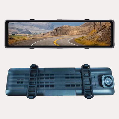 Telecamera per auto DVR con touch screen da 12 pollici, versione con avviso BSD per punto cieco, impermeabile, vista a 360 gradi, registrazione in loop