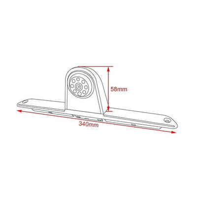 Telecamera posteriore con angolo regolabile e luce freno per VW Crafter e Mercedes Sprinter