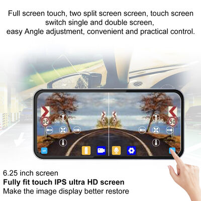 Telecamera posteriore AHD 1080P avanzata con design a pinna di squalo e schermo da 6,25 pollici per parcheggio e rilevamento dell'angolo cieco
