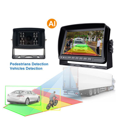 IP68 Waterproof 1080P Night Vision Truck CCTV System Infrared 18 Lights Car Black Box Front Rearview Mirror Camera