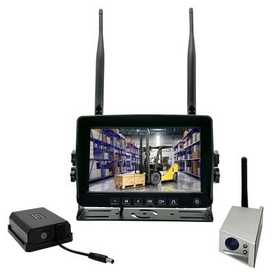 7-Inch HD Wireless Forklift Rear View Camera System 1080P DVR IP68 Waterproof Magnetic Battery Full Vehicle Coverage