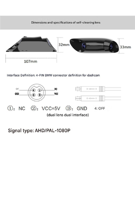 Specchietto retrovisore elettronico a doppia lente 1080P Display ad alta luminosità da 6 pollici Corpo in alluminio ultrasottile Telecamera per specchietto retrovisore per veicolo impermeabile per auto