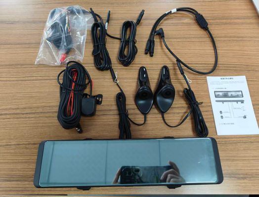 11.26 Inch 4CH AHD 1080P Mirror Dashcam Car Rearview Mirror DVR Recorder Vehicle Black Box