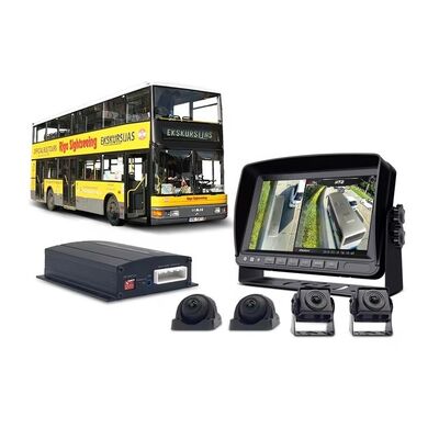 Kit di telecamere 360 gradi con vista panoramica Full HD 1080P IP67/68 Ignifuga e visione notturna a LED a infrarossi per camion autobus furgone