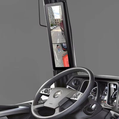 15.88 pollici doppio schermo specchio retrovisore elettronico per camion con rilevamento del punto cieco e registrazione DVR