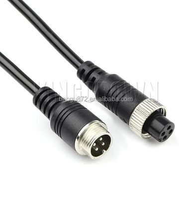 Cavo di connettore per l'aviazione 4PIN con nucleo di rame puro IP67 impermeabile e design flessibile a spirale per telecamere dei veicoli