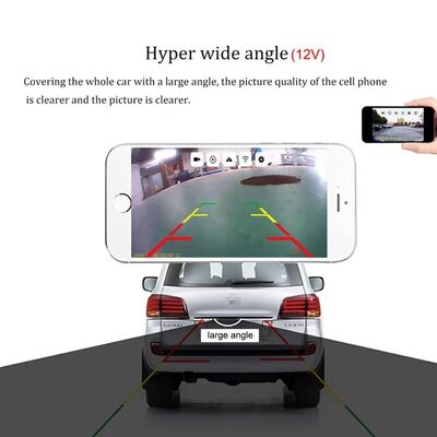 Telecamera di backup per auto HD wireless 5G WiFi con visione notturna a infrarossi IP67 impermeabile e angolo di visione di 140 gradi per iOS Android