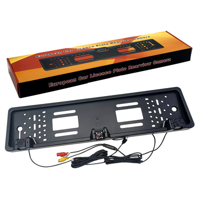 Telecamera con telaio targa automobilistica UE di vendita calda, telecamera di parcheggio per retromarcia con retromarcia impermeabile IP67 con kit radar, OEM disponibile