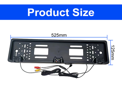 Telecamera con telaio targa automobilistica UE di vendita calda, telecamera di parcheggio per retromarcia con retromarcia impermeabile IP67 con kit radar, OEM disponibile