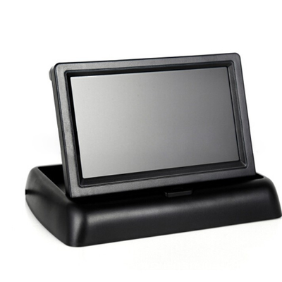 Monitor per retrocamera per auto pieghevole TFT LCD da 5 pollici con angolo di visione dello schermo regolabile e tensione standard per veicoli da 12 V CC