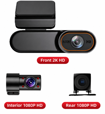 Dash Cam Smart 4G LTE 2K HD con monitoraggio remoto in tempo reale, telecamera DVR per auto GPS per veicoli